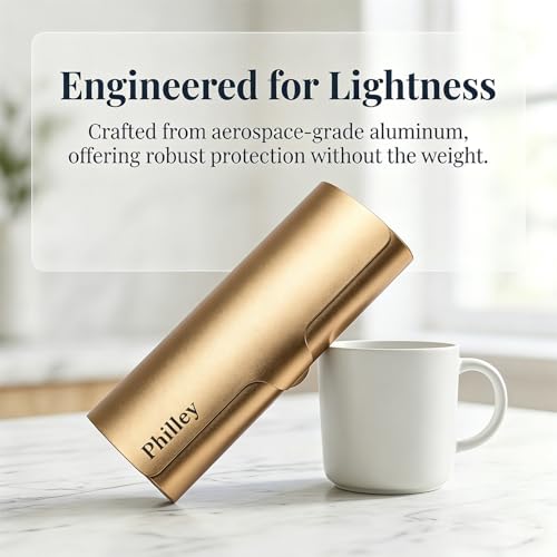 Image of Philley Aluminum Ultra-Light Eyeglasses Case Hard Shell Nearsighted Glasses Case for Women & Men