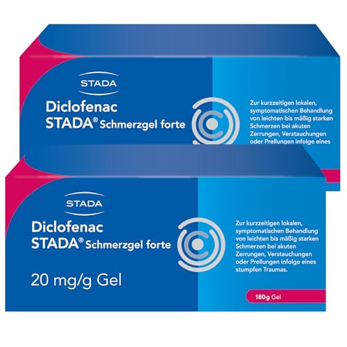 Diclofenac STADA Schmerzgel forte 20 mg/g Gel zur kurzzeitigen lokalen symptomatischen Behandlung von Schmerzen bei akuten Zerrungen Verstauchungen oder Prellungen 2 x 180g