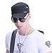 CACUSS Men's Cotton Army Cap Cadet Hat Military Flat Top Adjustable Baseball Cap(Black)