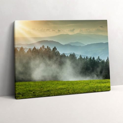 Image sur Toile 80x60cm de Paysage des Montagnes des Beskides par Wallfluent