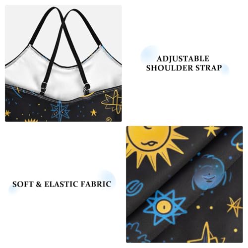 Stars and Moon Sun Girls One Piece Swimsuit Beach Swimwear 208540513