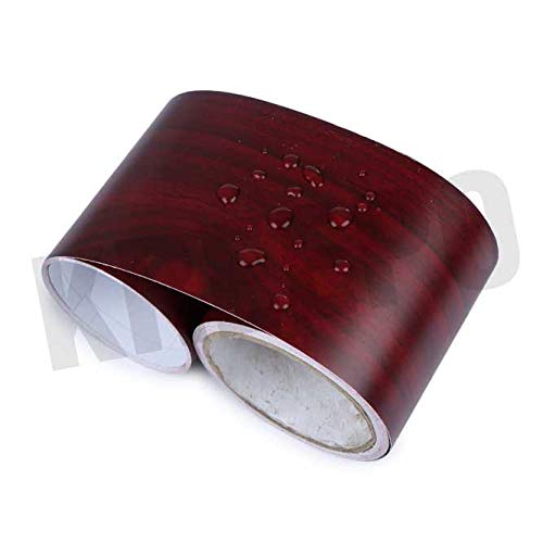 Image of KREEPO Waterproof Waist Line Wall Sticker Self Adhesive Baseboard Wallpaper Border Roll Decals Home Decor Film (Size 4Inch x 40m) (Wood-11)