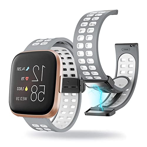 �R���p�`�u�� Fitbit Versa 2 �o���h �V���R�� Fitbit Versa �����x���g ���� �X�e�����X ���C �o�b�N���t�� Fitbit Versa Lite �����o���h �V���R���� ������� �ʋC�� ���f�B�[�X �����Y �o���h�Ή� (E)