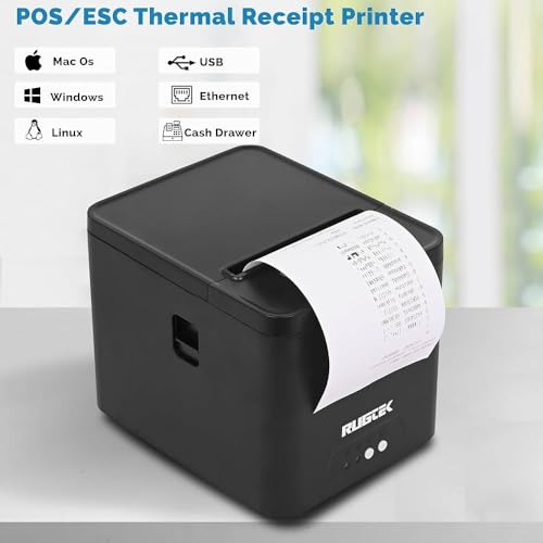 Image of Rugtek Rp 82 Compact UE Thermal Receipt Printer (USB+Enthernet)