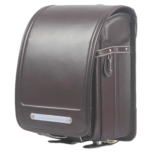 Star-Wind Ransel Randoseru automatic Japanese School bags for boys girls Senior PU leather light weight Rain Cover