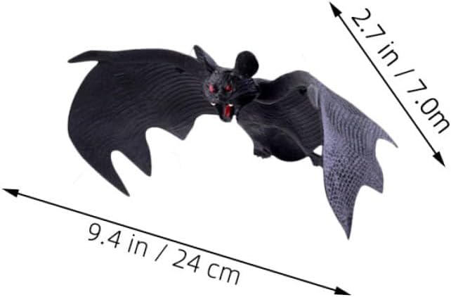 OSALADI Halloween Hanging Bat Decorations, 8pcs Plastic Bat Pendants Set with Large Small Sizes, Simulation Halloween Party Props for Indoor and Outdoor Seasonal Decor
