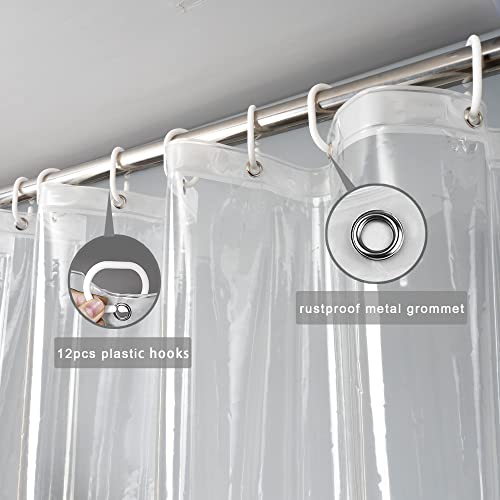 Ufriday Clear Shower Curtain, Extra Long Shower Curtain Liner 72X78 Inch,Bathroom Curtain Waterproof With 5 Magnets Bottom, For Home And Hotel,Peva #TOP1