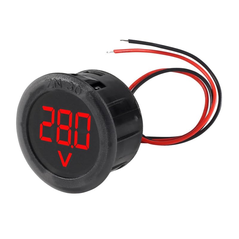 REES52 DC 5-100V LED Digital Display Circular Two-Wire Voltmeter DC Digital Voltmeter Head Display Reverse Connection Protection(Red) (B0D3HYZQNF) Amazon Price History, Amazon Price Tracker