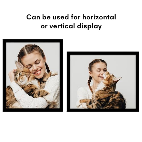 Americanflat 18x22 Picture Frame with Polished Plexiglass - Black Picture Frame - Wide Photo Frames Made of Engineered Wood for Vertical or Horizontal Wall Display - Epic Collection - Black