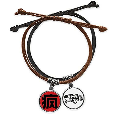 Bracelet caractère chinois en corde et cuir le cadeau idéal chargé de symbolisme
