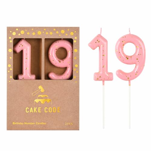 Gold Number Birthday Candles Set