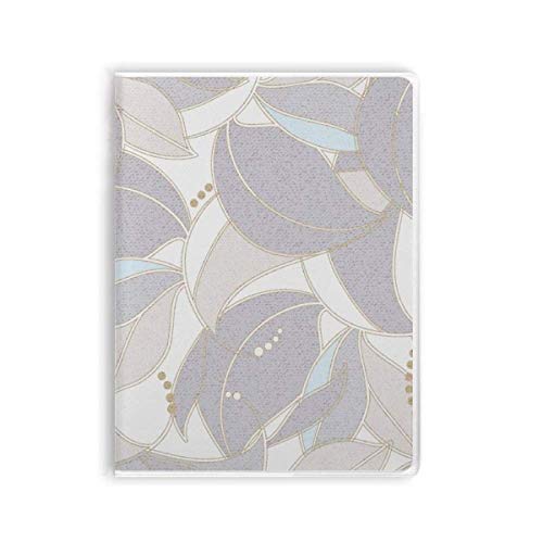 Carnet de notes flexible contre le stress avec couverture motif plante claire