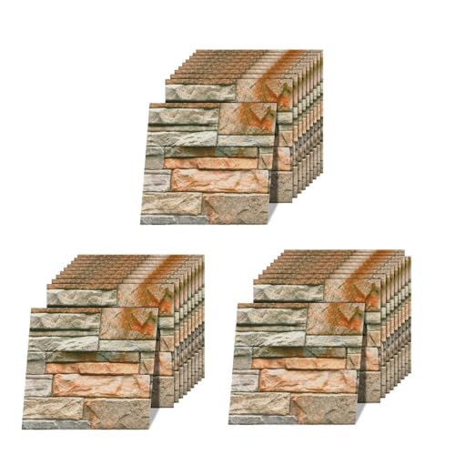 Trintion 3D Wandpaneele 30 Stück Selbstklebend Ziegel Tapete Steinoptik...