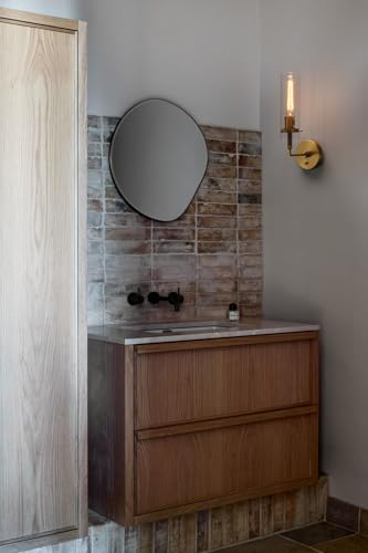 Image of Phansthy Hardwired Wall Sconces with Switch Set of 2, Modern Bathroom Wall Lighting Vanity Light with Clear Glass, Wall Mount Lights for Living Room Corridor Mirror Bedroom Stairs (Antique 2 Pack)