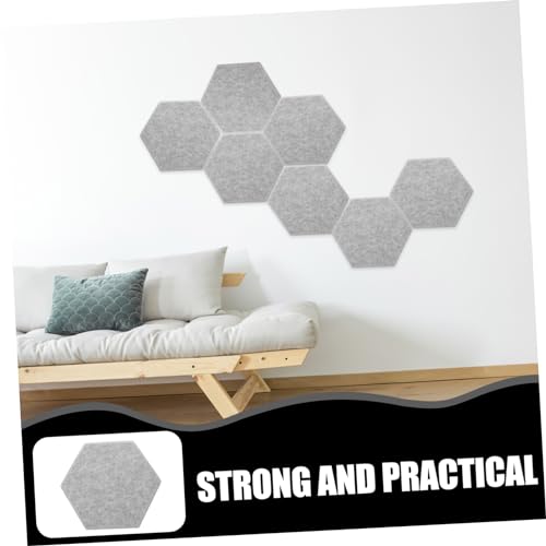 Alasum 12pcs Panel Acústico Absorbente para Pared, Paneles de Absorción Acústica para Estudio en Casa, Oficina y Uso en Grabación, Fieltro Silenciador de Alta Densidad Gris Plateado miniatura 5