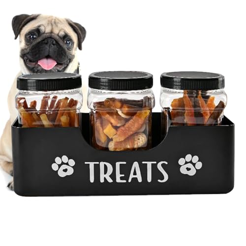 Generisch Hunde Leckerli Vorratsdosen-Set mit Halter