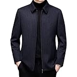 Men's Slim Fit Full Zip Blazer Jackets Business Party Dinner Lightweight Coat Long Sleeve Turn Down