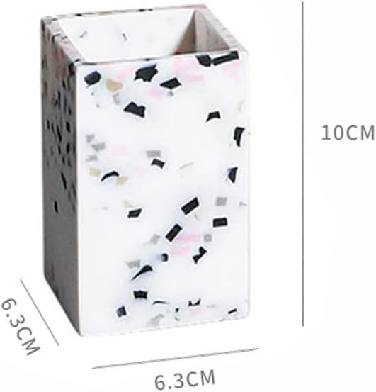 Home Creative Terrazzo Lotion Bottle Water Cup Makeup Toilet Brush Four-Piece Set Bathroom Accessory