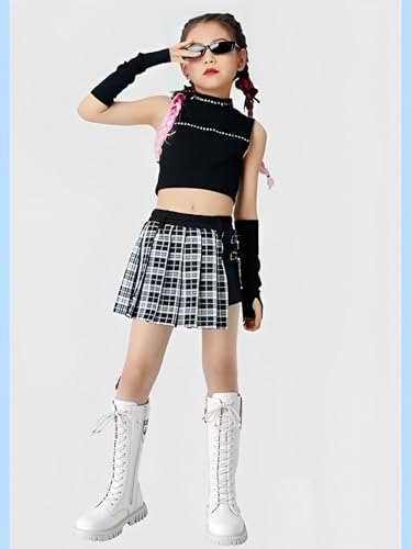 Girls Lace Up Riding Boots Mid Calf Combat Boots PU Leather Side Zipper Punk Gothic Boot Costumes Dance Stage Outfit4