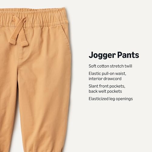 Amazon Essentials x Sofia Grainge Unisex Babies' Cotton Stretch Pull-On Twill Jogger Pants, Camel, 6-9 Months - image 2