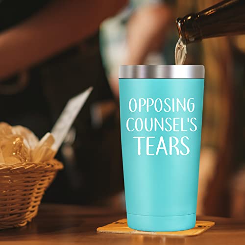 Spenmeta Lawyer Gifts For Men - Opposing Counsels Tears - Funny Defense Attorney Court Cup - Lawyers Graduate Law Student Graduation, Birthday, Christmas Gifts, 20Oz Lawyer Tumbler #TOP4