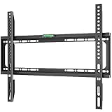 Fixed TV Wall Bracket for 26-55 Inch Screen - Ultra Slim TV Wall Bracket Weight up to 45 kg - TV Mounting Bracket Fixed with VESA 75x75 - VESA 400x400/Low Profile TV Mount Wall FME-44B Black