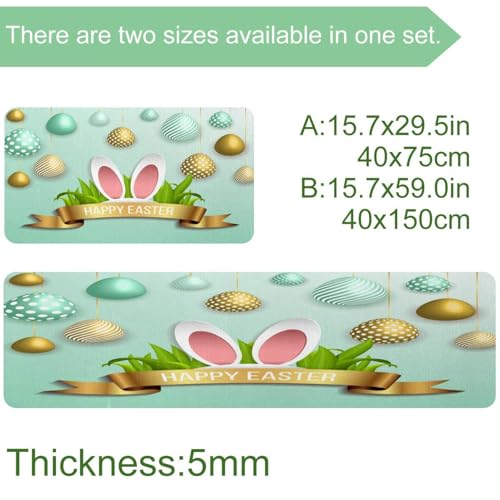 2 alfombrillas de cocina antideslizantes lavables absorbentes 4