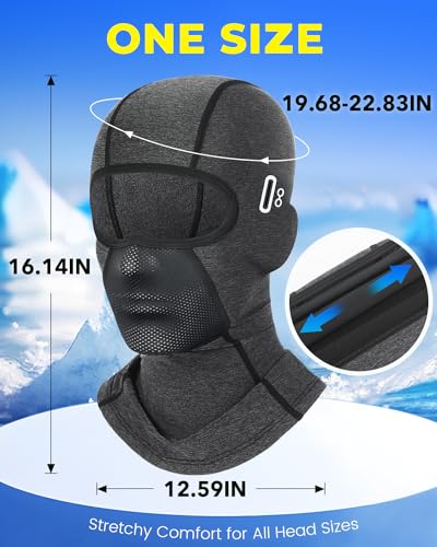 Image of Balaclava Face Mask with Glasses Holes for Men Women Summer Cooling Shiesty Mask Sun UV Protection for Motorcycle Work Ski
