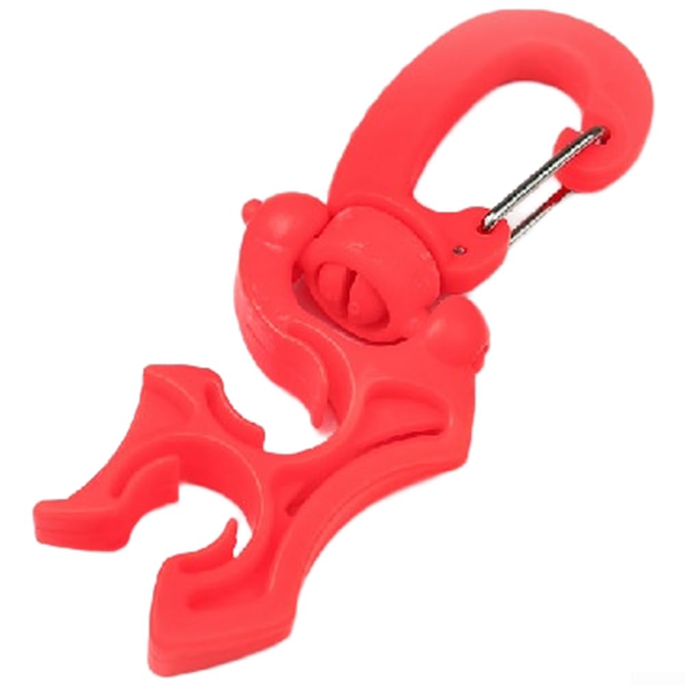Scuba Diving Hose Clip with Fast Release Buckle for BCD and Regulator Hoses Featuring 304 Stainless Steel for Saltwater Resistance (Orange)