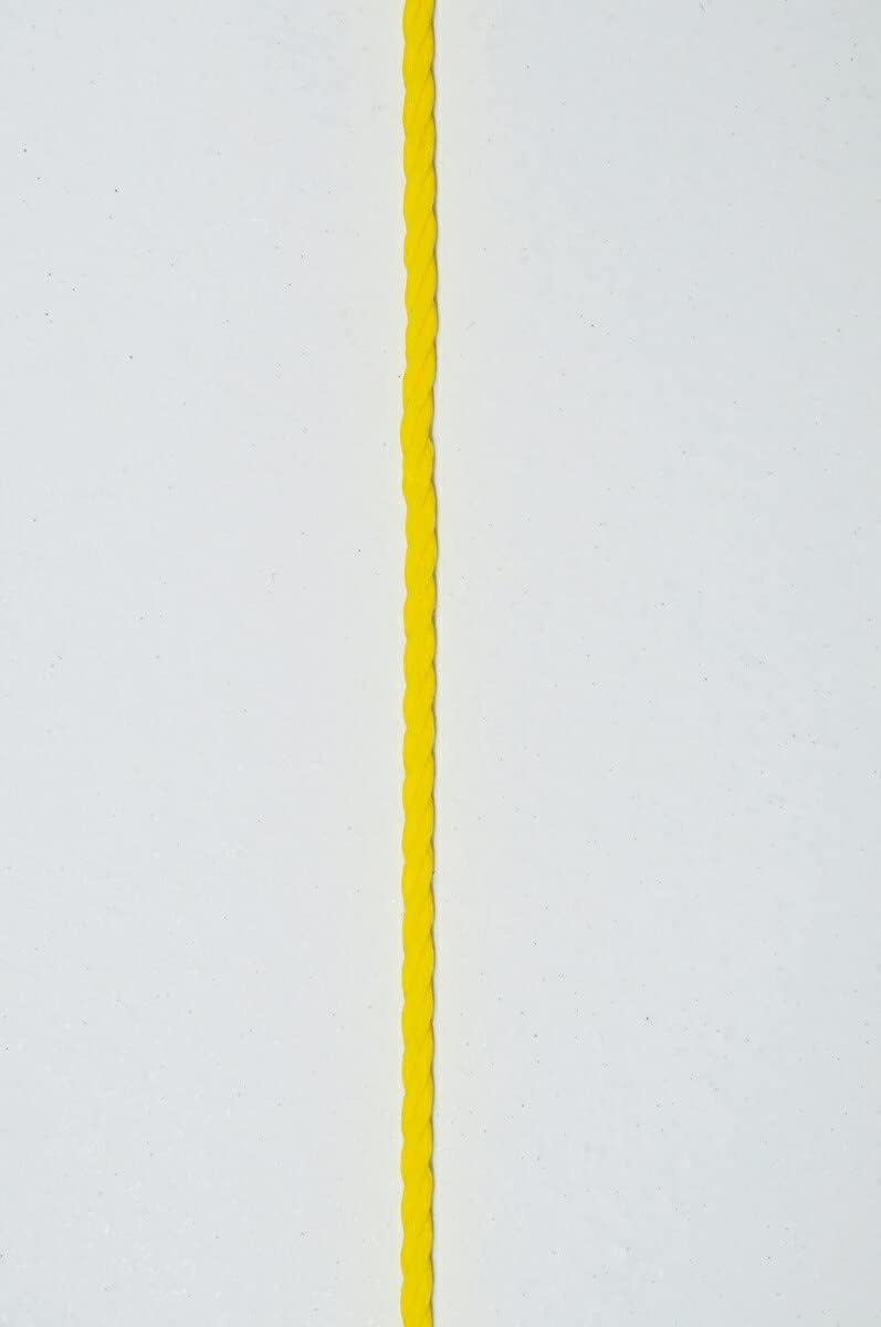 Toei Light G1169 Ground Rope, 0.1 x 11.8 inches (3 x 300 mm), Ground Maintenance Rope: Yellow, 0.1 inches (3 mm) x 984.1 ft (300 m), Polyethylene, Stake 0.1