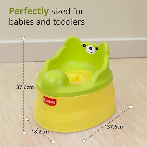 Image of LuvLap Adaptable 2 in 1 Potty Training Seat for 1 + Year Child, Potty Trainer with DetachablePotty Bowl, Suitable for Potty Training of Boys & Girls (Green& Yellow) (Pack of 2)