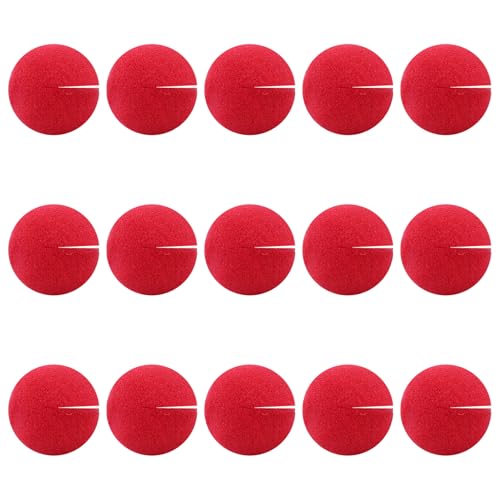 15 narizes de palhaço vermelho de espuma, fantasia de palhaço, nariz, nariz vermelho, nariz de palhaço, nariz de palhaço, perfeito para maquilhagem infantil, festas, carnaval, circo, narizes