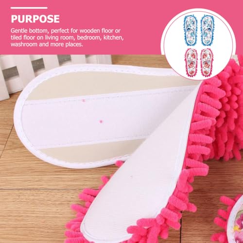 Pantuflas de microfibra reutilizables de chenilla para fregar suelos 6