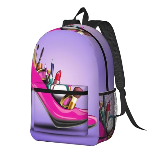 Sac à dos d'affaires imprimé pour ordinateur portable 17" noir - 2
