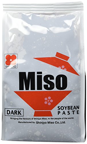 Shinjyo Aka Miso - dunkle Miso-Suppenpaste aus Japan - Ideal zum Kochen von Misosuppe oder zum Würzen von Marinaden und Glasuren für Fleischgerichte - 1 x 500 g Cover