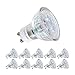Sanlumia | 6W LED Spot Culot GU10 | 500LM | équivaut 75W halogène | Blanc Froid 6400K | LED Light Lampe | 38° Larges Angle de FaisceauLED|Finition Verre | Lot de 10 Ampoules