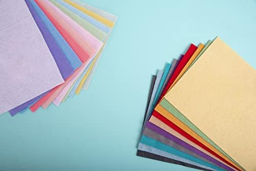 Sizzix 663022 Surfacez-Felt Sheets 10PK (10 Colours Pastels), Acrylic, 29.7 x 20.9 x 2.3 cm
