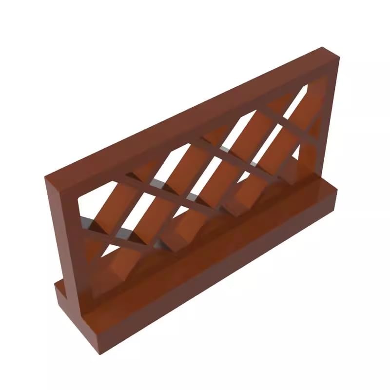 Gobricks GDS-882 Fence 1x4x2 50PCS Compatible with Lego Toy 3185 DIY Parts and MOC Components for Major Brick Brands Color:Reddish Brown โ image 1