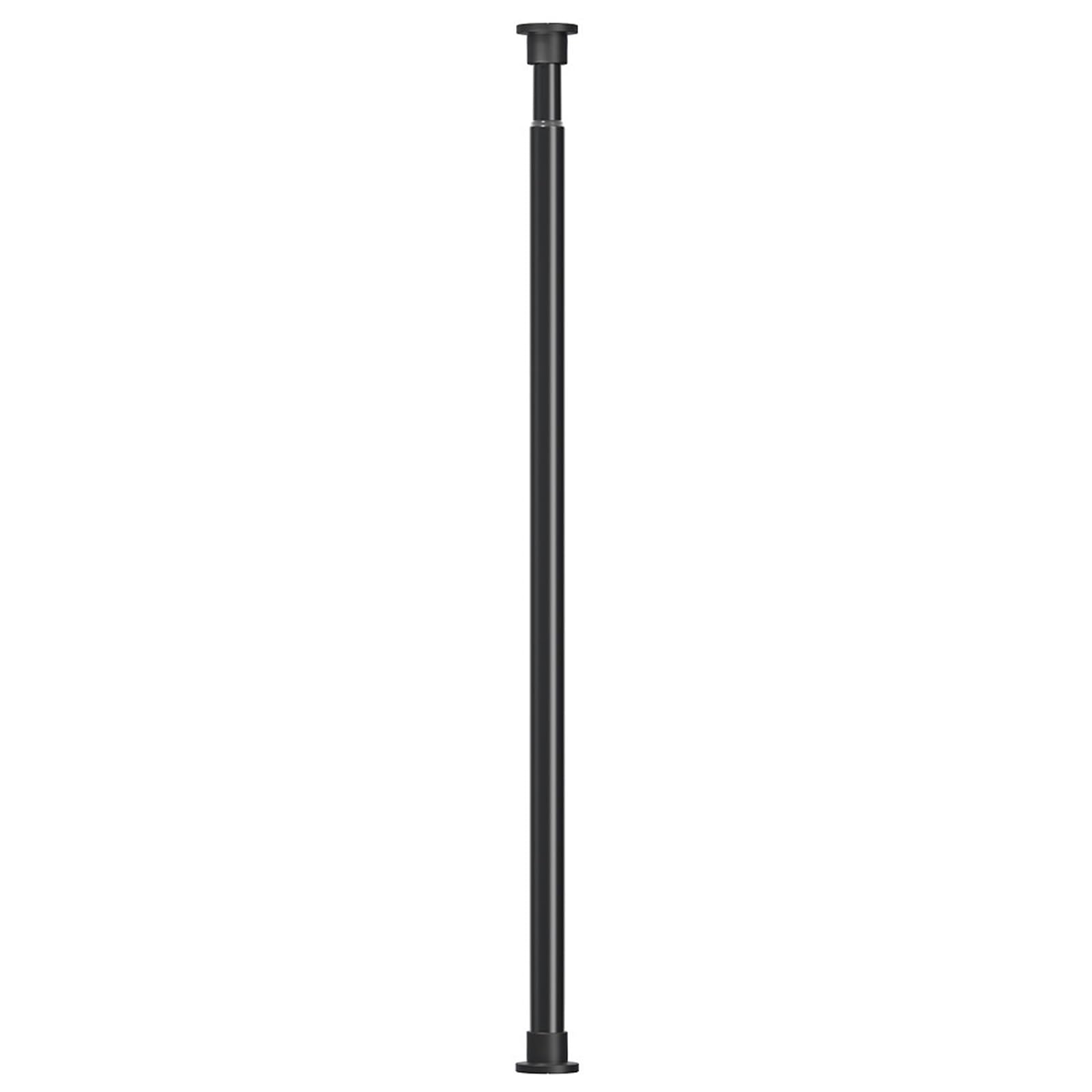 14'' to 110'' Adjustable Tension Curtain Rod Stainless Steel for Bathroom Closet Window, Retractable Curtain Rod for Hanging Clothes(Black,35-50cm/14-20in)