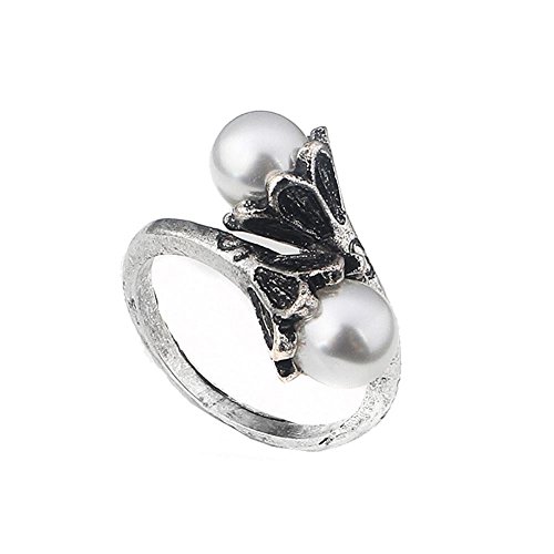 Preisvergleich Produktbild Xcoser Daenerys Ring mit Perle Kostüm Accessoires für Damen