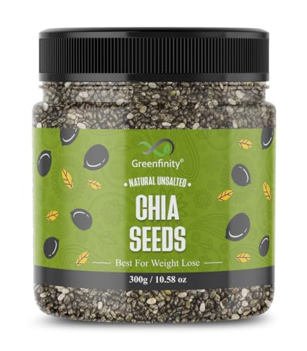 GreenFinity Chia Seeds 300g | Omega-3 clean chia Seeds for Eating...
