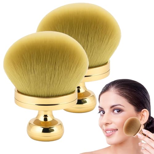 Extra Large Body Makeup Brush, 7.4cm Self Tanner Back Applicator, Kabuki Brush, Body Makeup Brush for Bronzers Blend Self Tanning Applicator for Legs, Face, Body Coverage Perfector (2PCS)