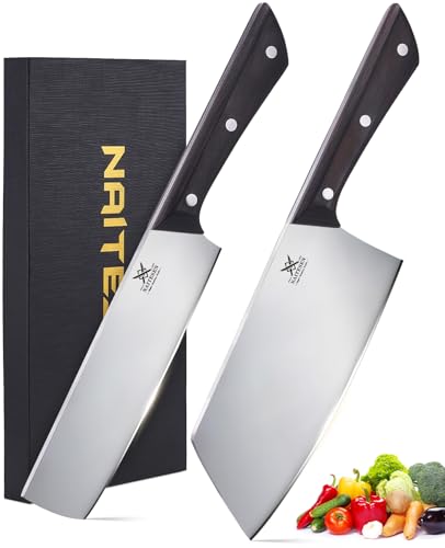 2PCS Razor Sharp Cleaver Knife Set