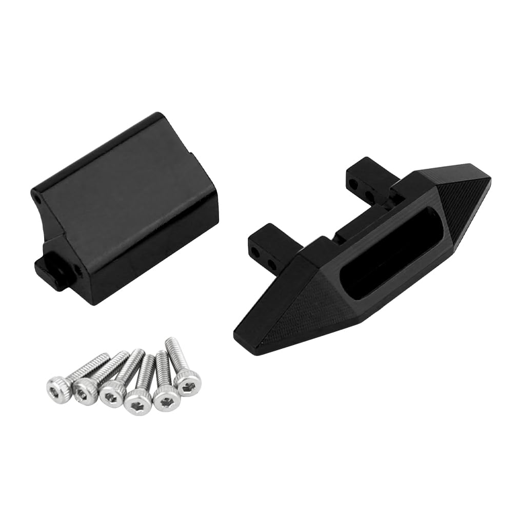 Pothyes Aluminum Front Bumper & Rear Mount for 1/18 Redcat Ascent-18 Stock Upgrade (black)