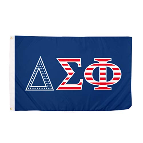 Delta Sigma Phi USA Letter Fraternity Flag Greek Letter Use as a Banner Large 3 feet x 5 feet Sign Decor KA (Flag - USA)