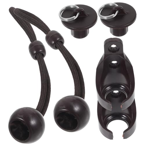DIYEAH 1Set Bungee Cord Curtain Mounting Kit Windproof Bracket and Holder Set for Shades Blinds Durable Elastic Rope Buckle with Bungee Cord for Outdoor Indoor Use