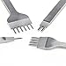 4mm Lacing Stitching Chisel Set Hole Punch Tool 4PCS 1+2+4+6 Prong Diamond Hand Working Hole DIY