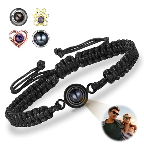 BEXOA Armband mit Foto - Personalisierte Geschenke Personalisiertes Projektion Fotoarmband Als Geburtstags, Valentinstags und Weihnachtsgeschenke für Männer, Frauen, Eltern und Freunde (Klassiker)