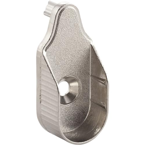 Schrankrohrlager Oval 1 für Schrankrohr, 2 Stützzapfen ø 5 mm, Zink vernickelt