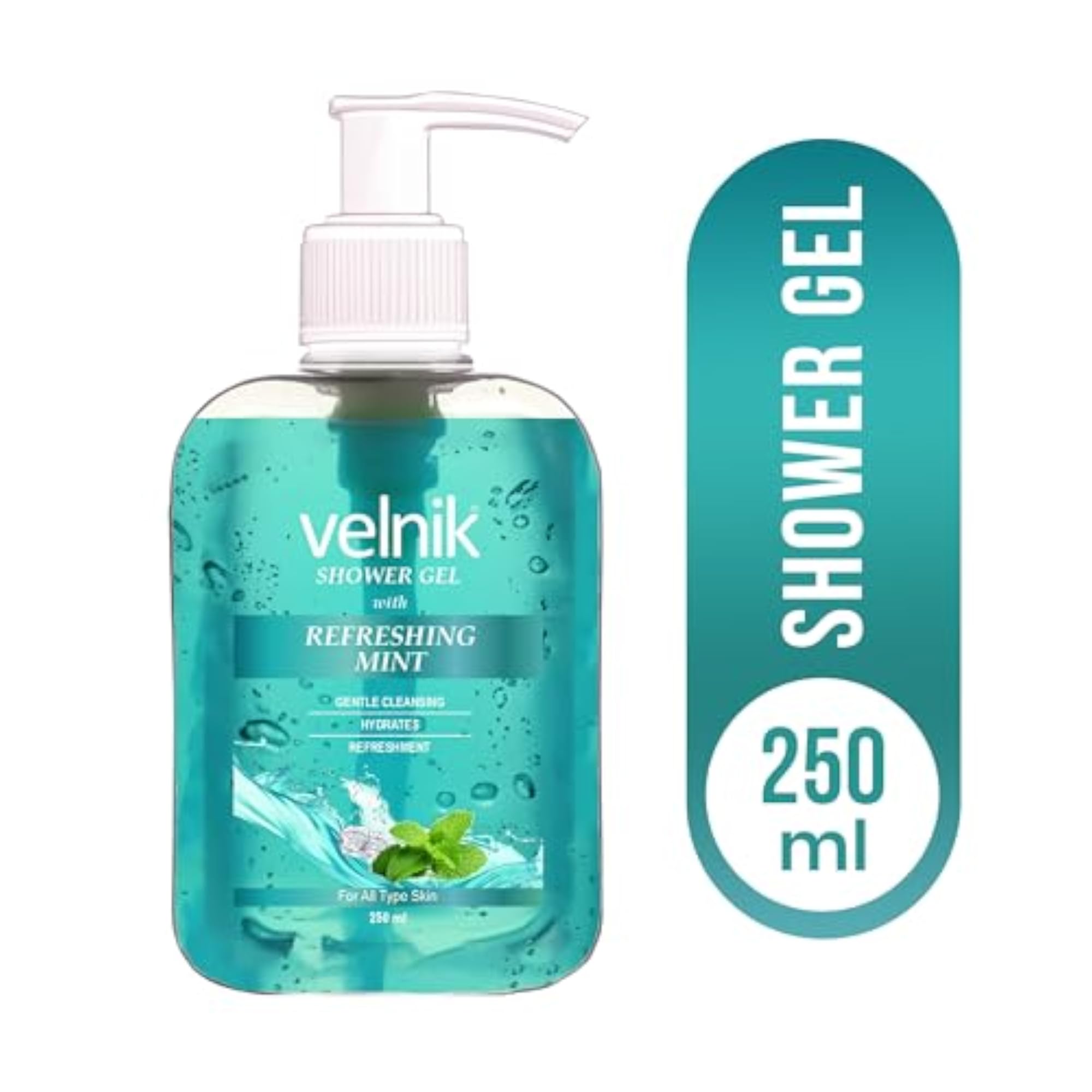 Refreshing Mint Body Wash for Women & Men, Gentle Cleansing